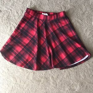 Plaid circle skirt